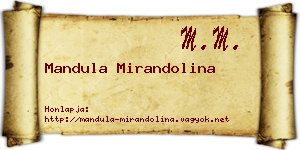 Mandula Mirandolina névjegykártya