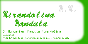 mirandolina mandula business card